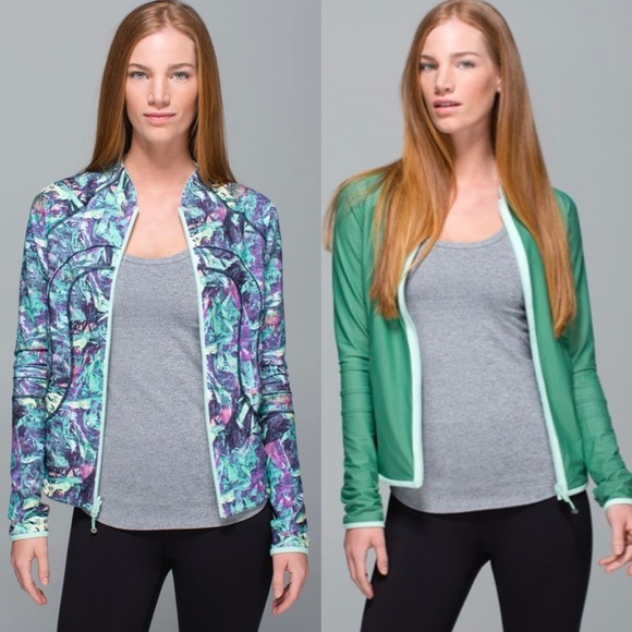 lululemon Find Your Bliss Jacket Vintage Green Iridescent Sz 4 - Picture 16 of 16